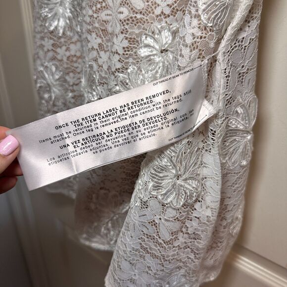 Dress The Population Marissa Fit & Flare Lace Mini Dress Bridal Cocktail Size XS - Picture 5 of 15